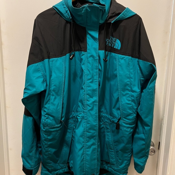 The North Face Vintage 90's Teal and Black Jacket - Picture 1 of 11